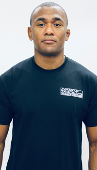 Marcus Wearing Branded T-Shirt